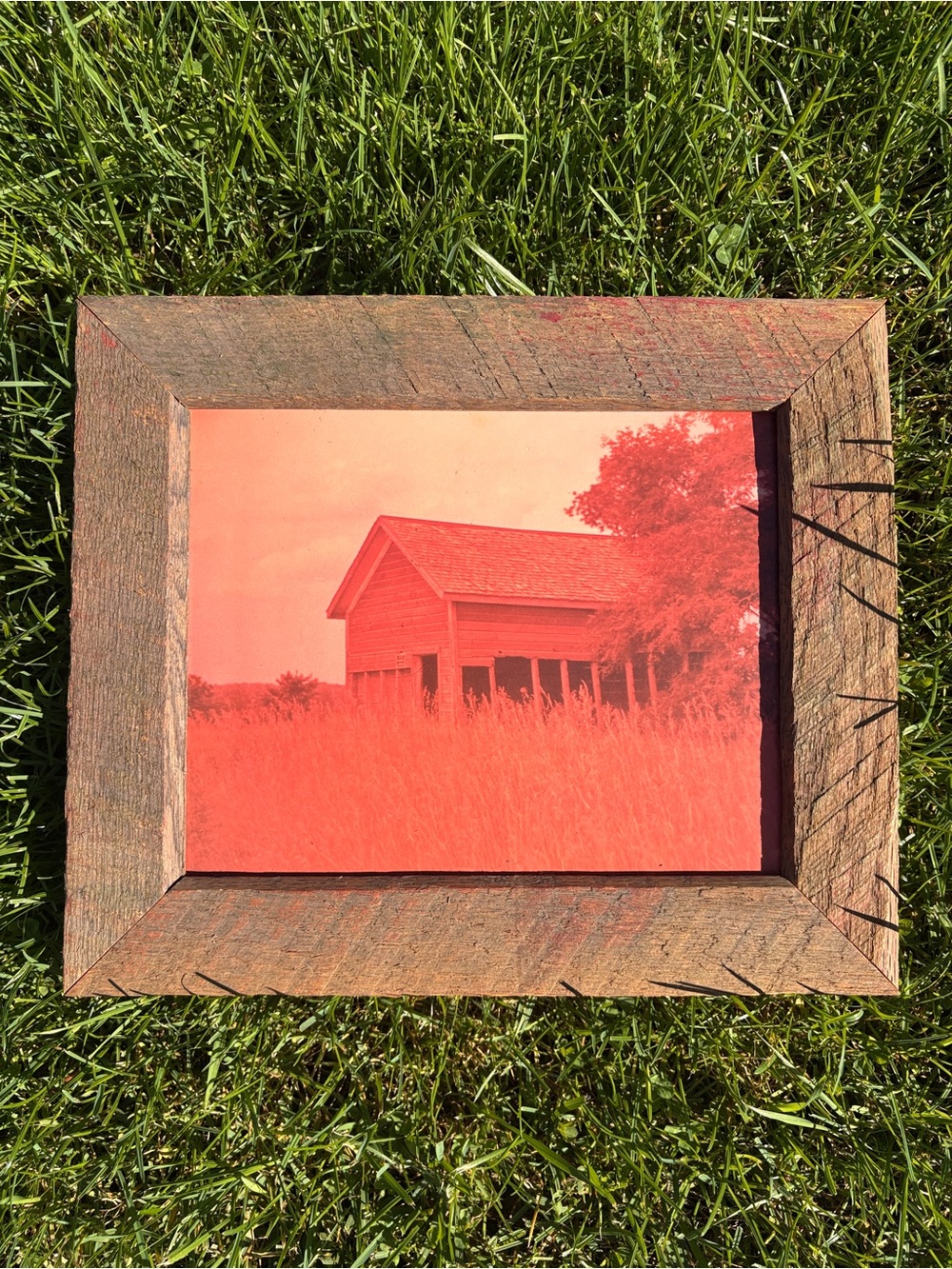 VTG Rustic Barn Wood Frame Wall Art